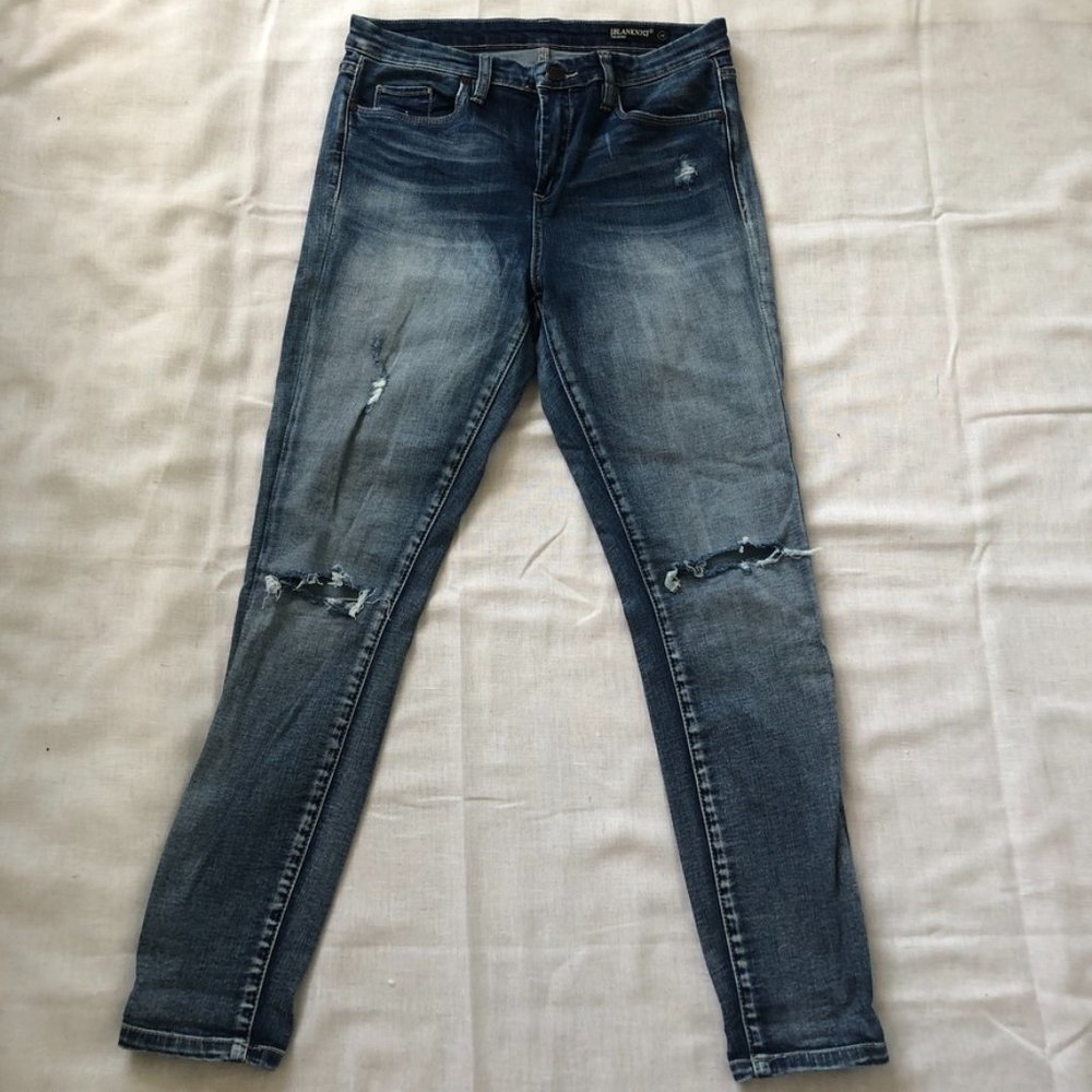 BlankNYC Distressed Medium Wash Jeans - 29"